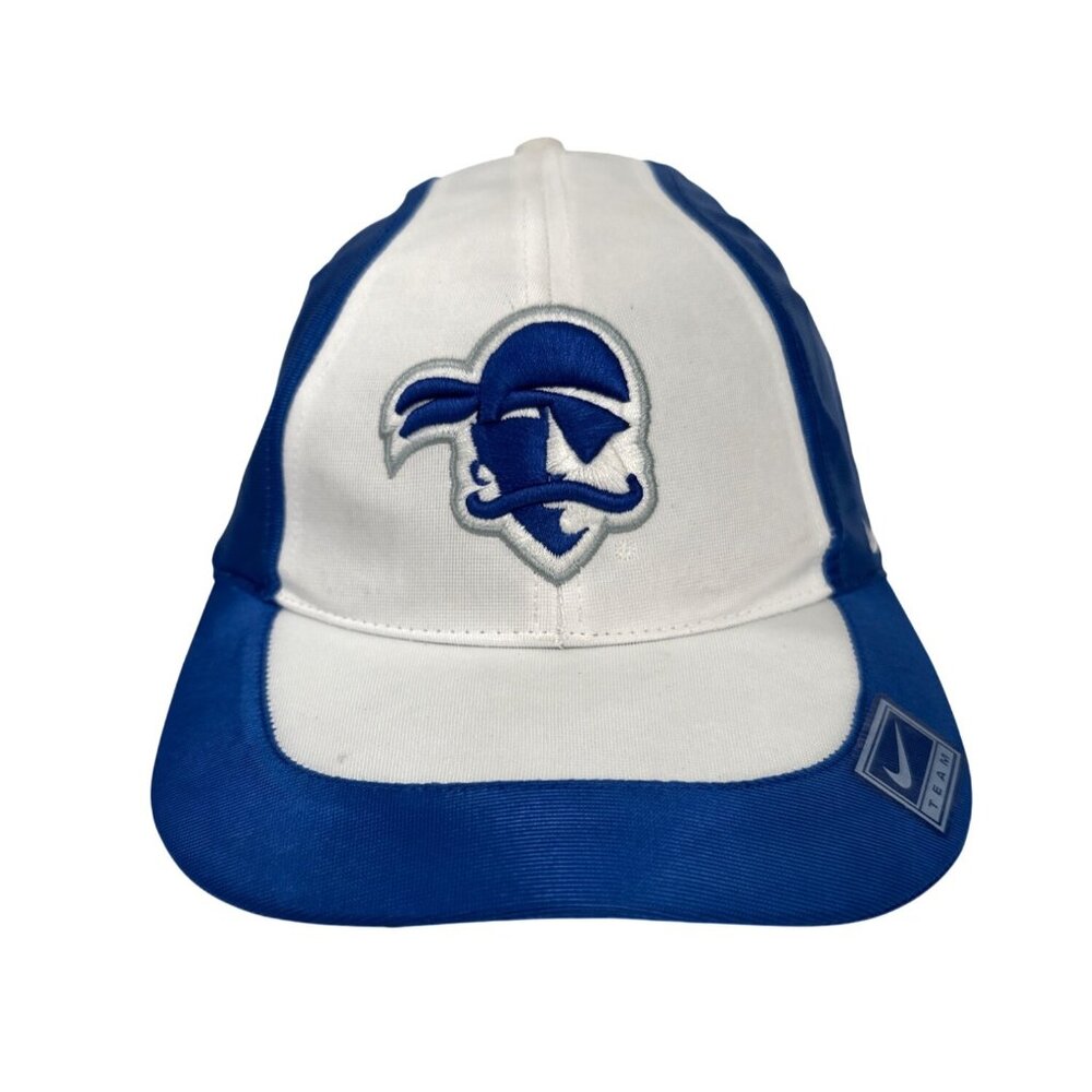 VNTG Nike NCAA Seton Hall Pirates "THE HALL" Cap White & Blue Polyester